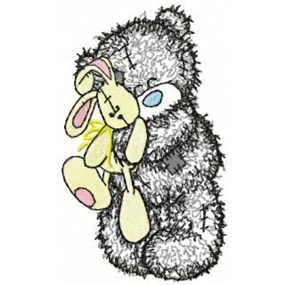 Teddy Bear with toy applique embroidery design - Embroidery Design