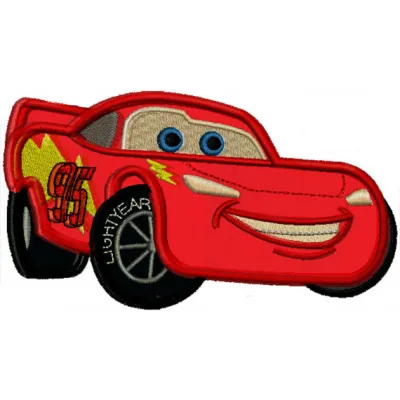 Lightning McQueen Applique Stitching Pattern for Racing Fans