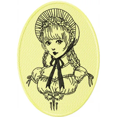 Old portrait embroidery design - Embroidery Design