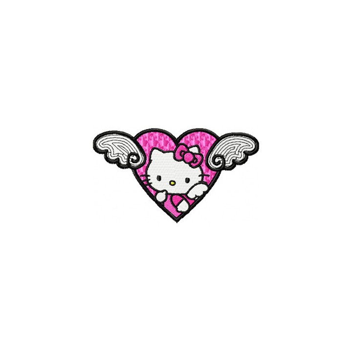 Hello Kitty Angel Wings embroidery design - Embroidery Design