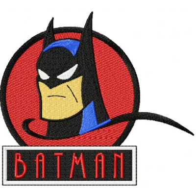 Vintage Batman Embroidery Design for Kids' Gifts