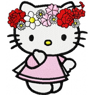 Kitten Spring embroidery design - Embroidery Design