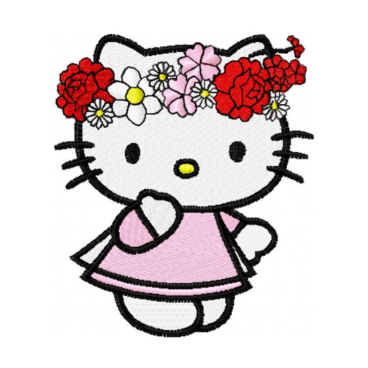 Kitten Spring embroidery design - Embroidery Design