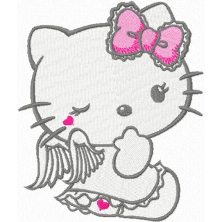 Hello Kitty Angel 1 embroidery design - Embroidery Design