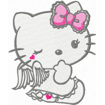 Hello Kitty Angel Stitching Pattern for Crafters