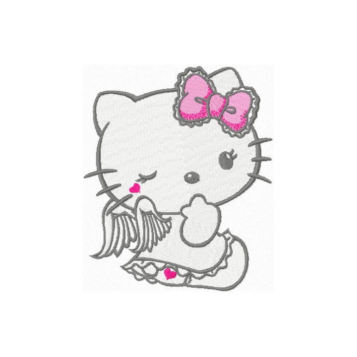 Hello Kitty Angel 1 embroidery design - Embroidery Design