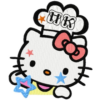 Hello Kitty Jolly Cook embroidery design - Embroidery Design