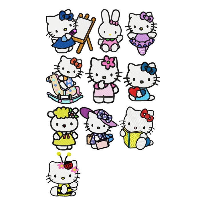 Hello Kitty Pack 2 - 20 Files embroidery design - Embroidery Design