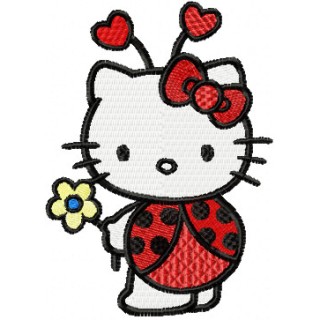 Hello Kitty Ladybug Costume  embroidery design - Embroidery Design