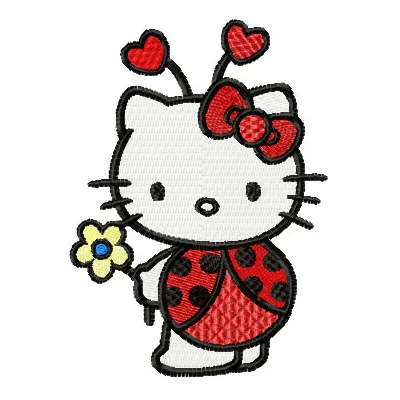 Hello Kitty Ladybug Costume Stitching Pattern