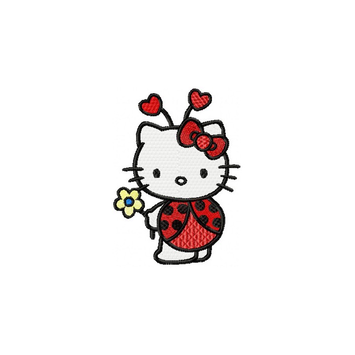 Hello Kitty Ladybug Costume  embroidery design - Embroidery Design