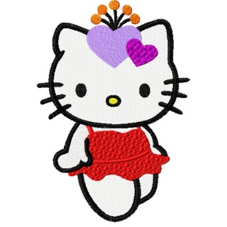 Hello Kitty Night Party  embroidery design - Embroidery Design