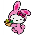Hello Kitty Easter Eggs Stitching Pattern