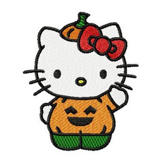 Hello Kitty Halloween embroidery design - Embroidery Design