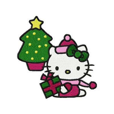 Hello Kitty Christmas 2 Stitching Pattern for Holiday Crafts