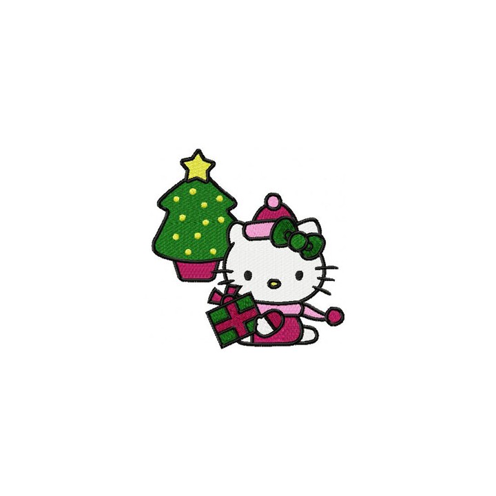 Hello Kitty Christmas 2 embroidery design - Embroidery Design