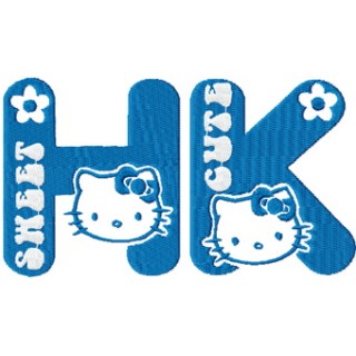 Hello Kitty Sweet Cute embroidery design - Embroidery Design