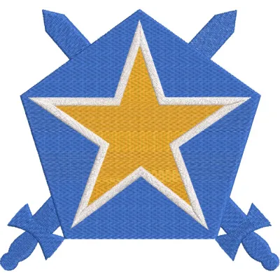 Pi Kappa Phi logo embroidery design featuring the fraternity's emblem in vibrant colors on fabric.