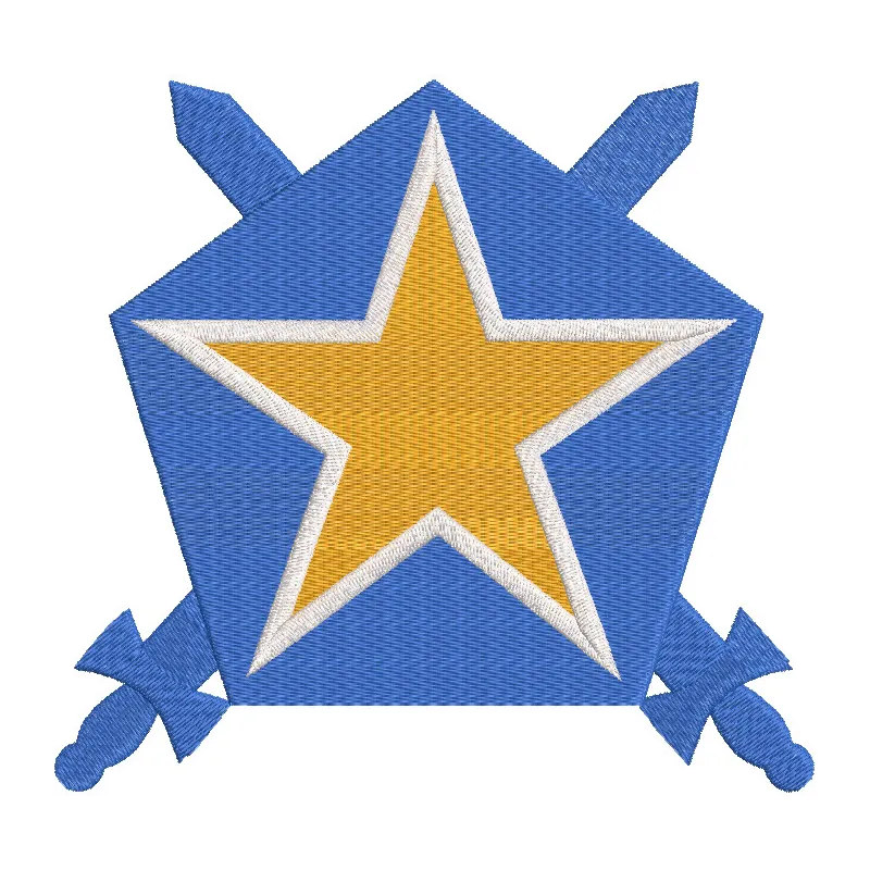 Pi Kappa Phi logo embroidery design featuring the fraternity's emblem in vibrant colors on fabric.