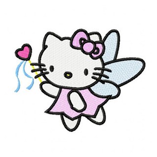 Hello Kitty Fairy embroidery design - Embroidery Design