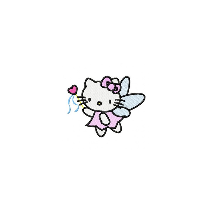 Hello Kitty Fairy embroidery design - Embroidery Design