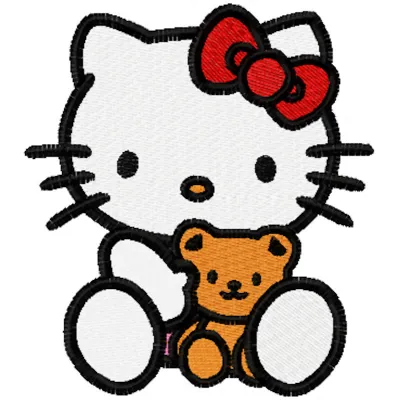 Hello Kitty & Bear Stitching Pattern | Cute Kawaii Design