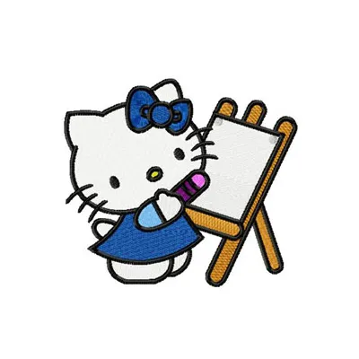 Hello Kitty Artist Stitching Pattern – Two Sizes