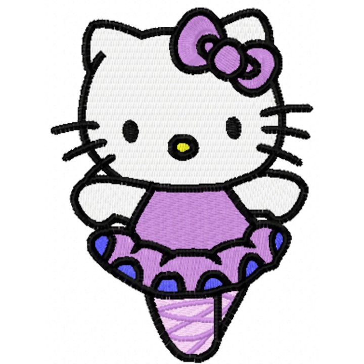 Hello Kitty Ballerina embroidery design - Embroidery Design