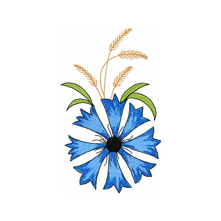 Сornflower embroidery design - Embroidery Design