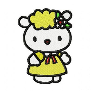 Hello Kitty Lamb  embroidery design - Embroidery Design