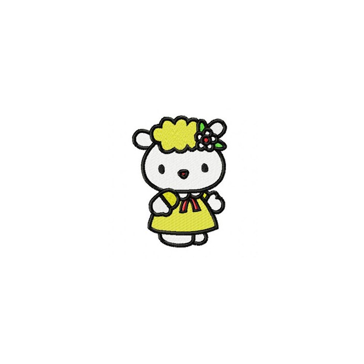 Hello Kitty Lamb  embroidery design - Embroidery Design