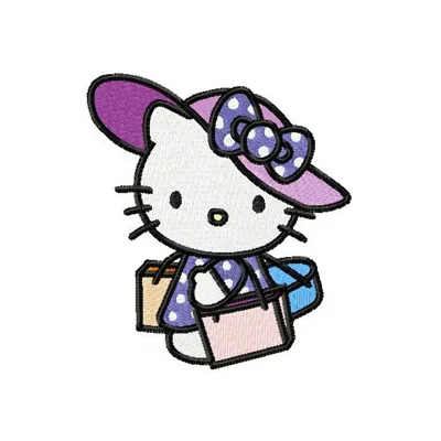 Hello Kitty Lady Stitching Pattern | Cute Character Design