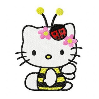 Hello Kitty Bee embroidery design - Embroidery Design