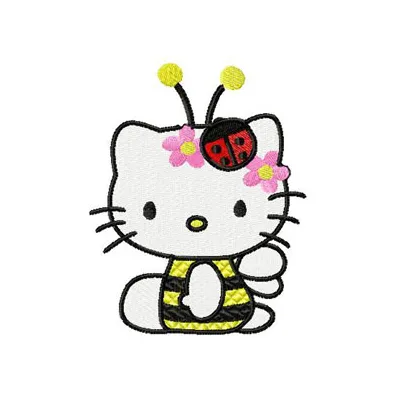 Charming Hello Kitty Bee Stitching Pattern for Kids