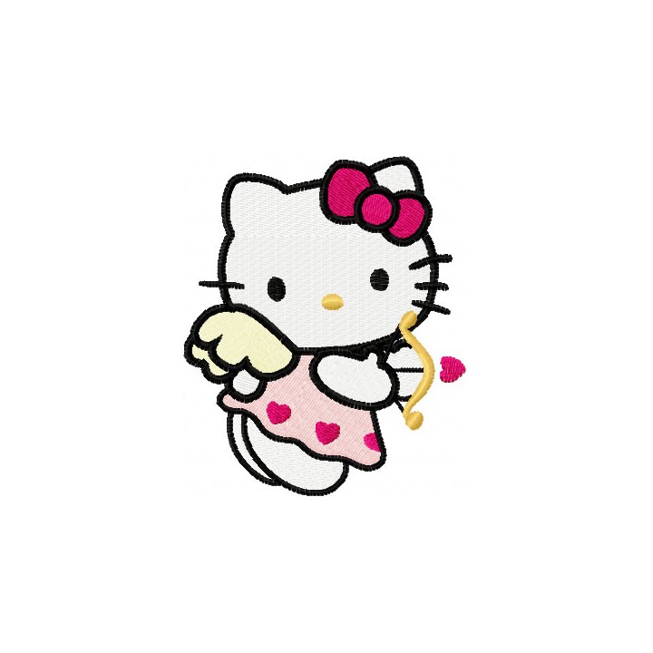 Hello Kitty Cupid embroidery design - Embroidery Design