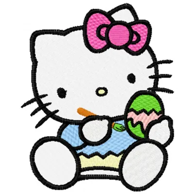 Hello Kitty Easter Stitching Pattern for Spring Projects