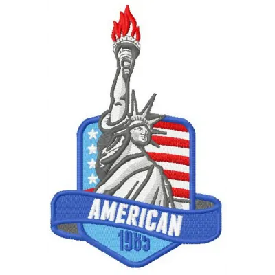 American Liberty 3 Embroidery Design - Patriotic Stitching