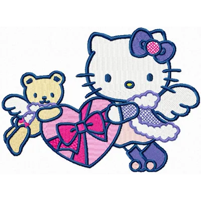 Hello Kitty Snow Angel Stitching Pattern