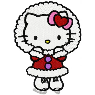 Hello Kitty Winter Skating Stitching Pattern for Crafters