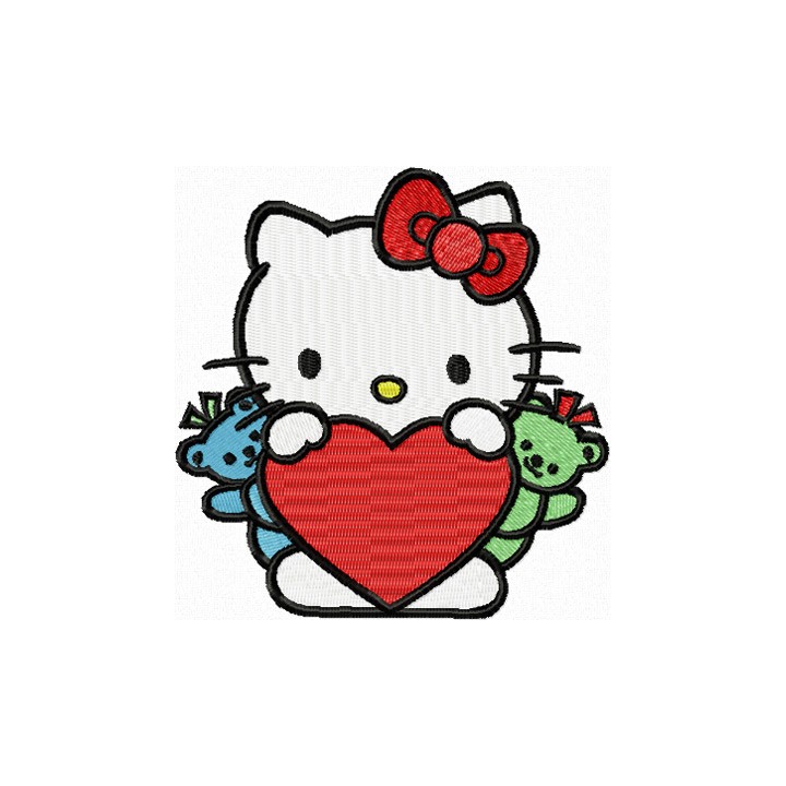 Hello Kitty Great Holiday embroidery design - Embroidery Design