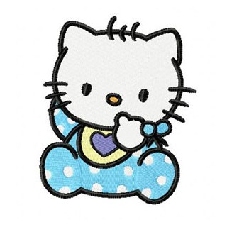Hello Kitty Baby Bib embroidery design - Embroidery Design