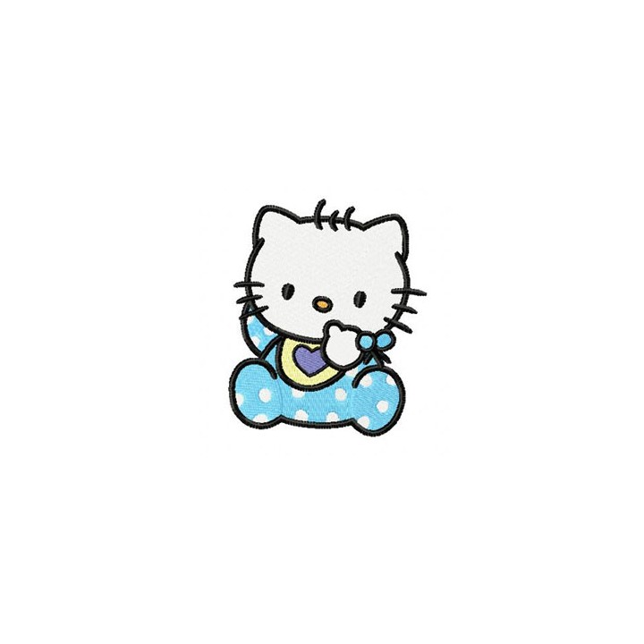 Hello Kitty Baby Bib embroidery design - Embroidery Design