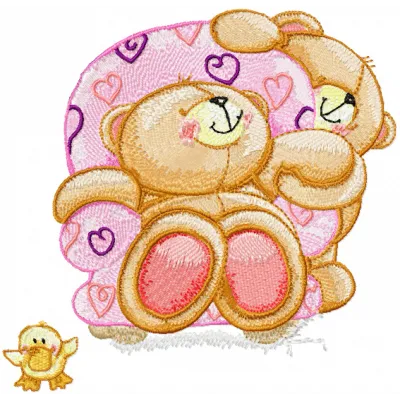 Forever Friends We Relax  embroidery design - Embroidery Design