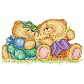 Forever Friends Happy Together  embroidery design - Embroidery Design
