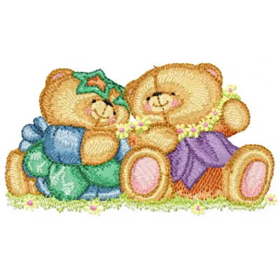 Forever Friends Happy Together  embroidery design - Embroidery Design