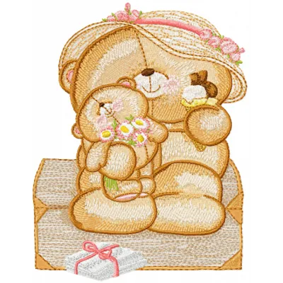 Forever Friends with my loved baby embroidery design - Embroidery Design