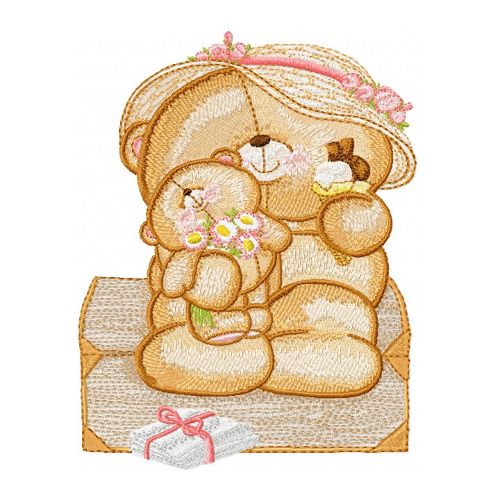 Forever Friends with my loved baby embroidery design - Embroidery Design