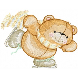 Forever Friends on Ice embroidery design - Embroidery Design