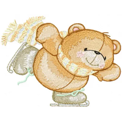 Forever Friends on Ice embroidery design - Embroidery Design