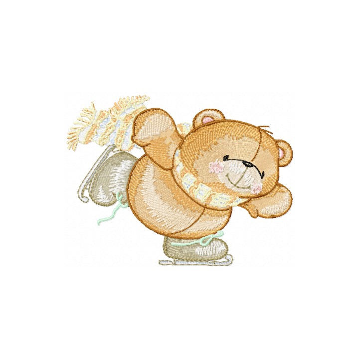 Forever Friends on Ice embroidery design - Embroidery Design